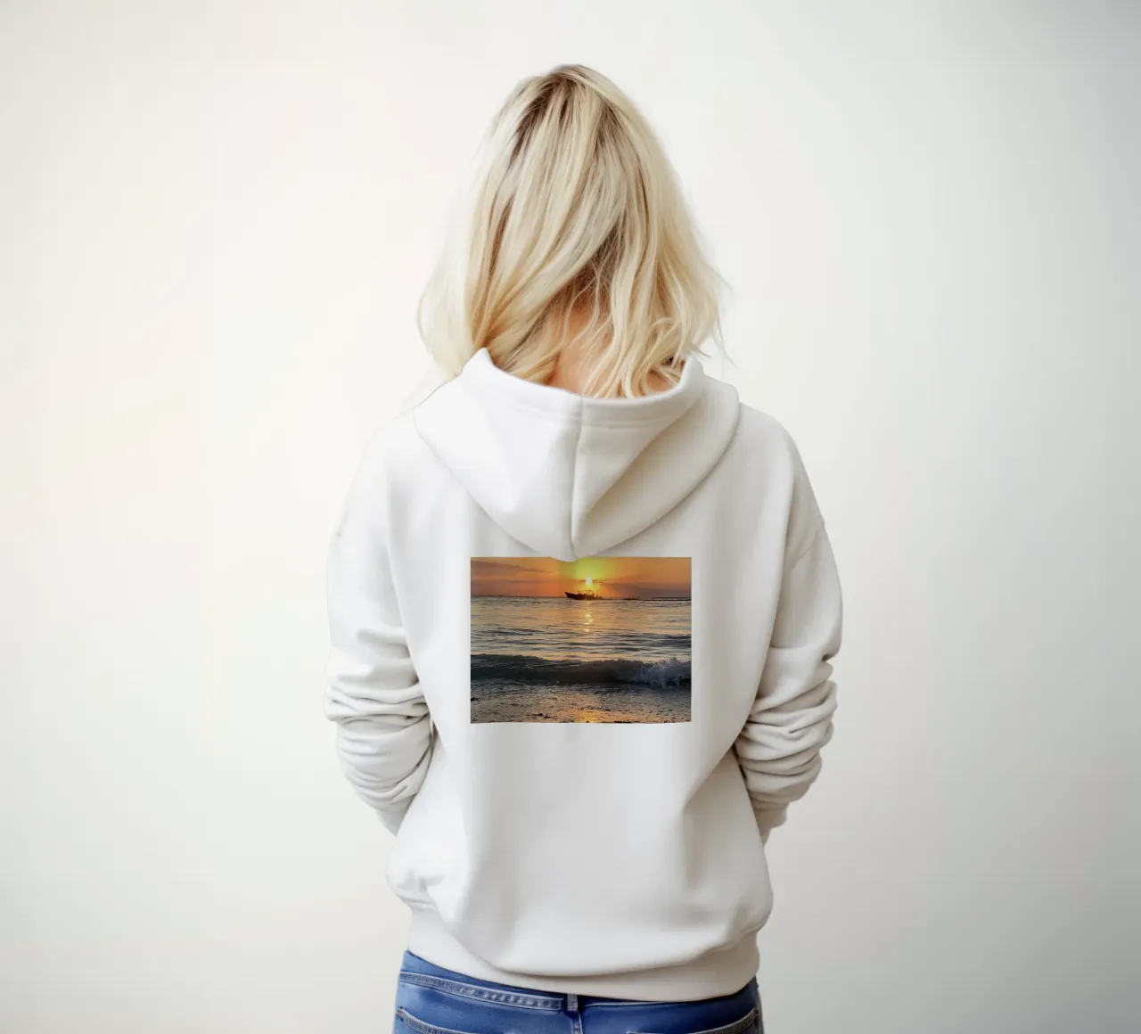 Tramonto a Holbox felpa con cappuccio da Dorothea Baur