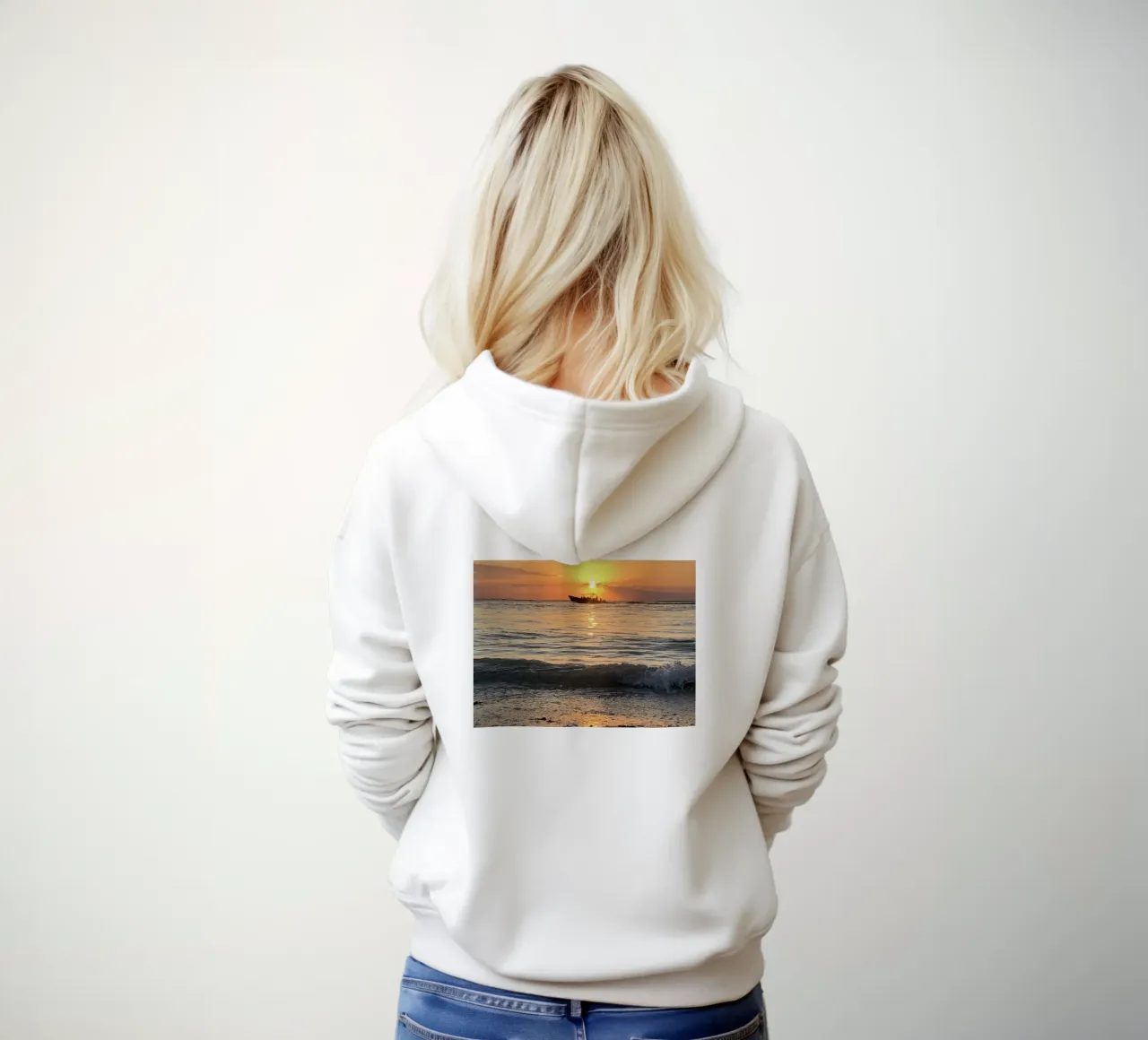 Tramonto a Holbox felpa con cappuccio da Dorothea Baur