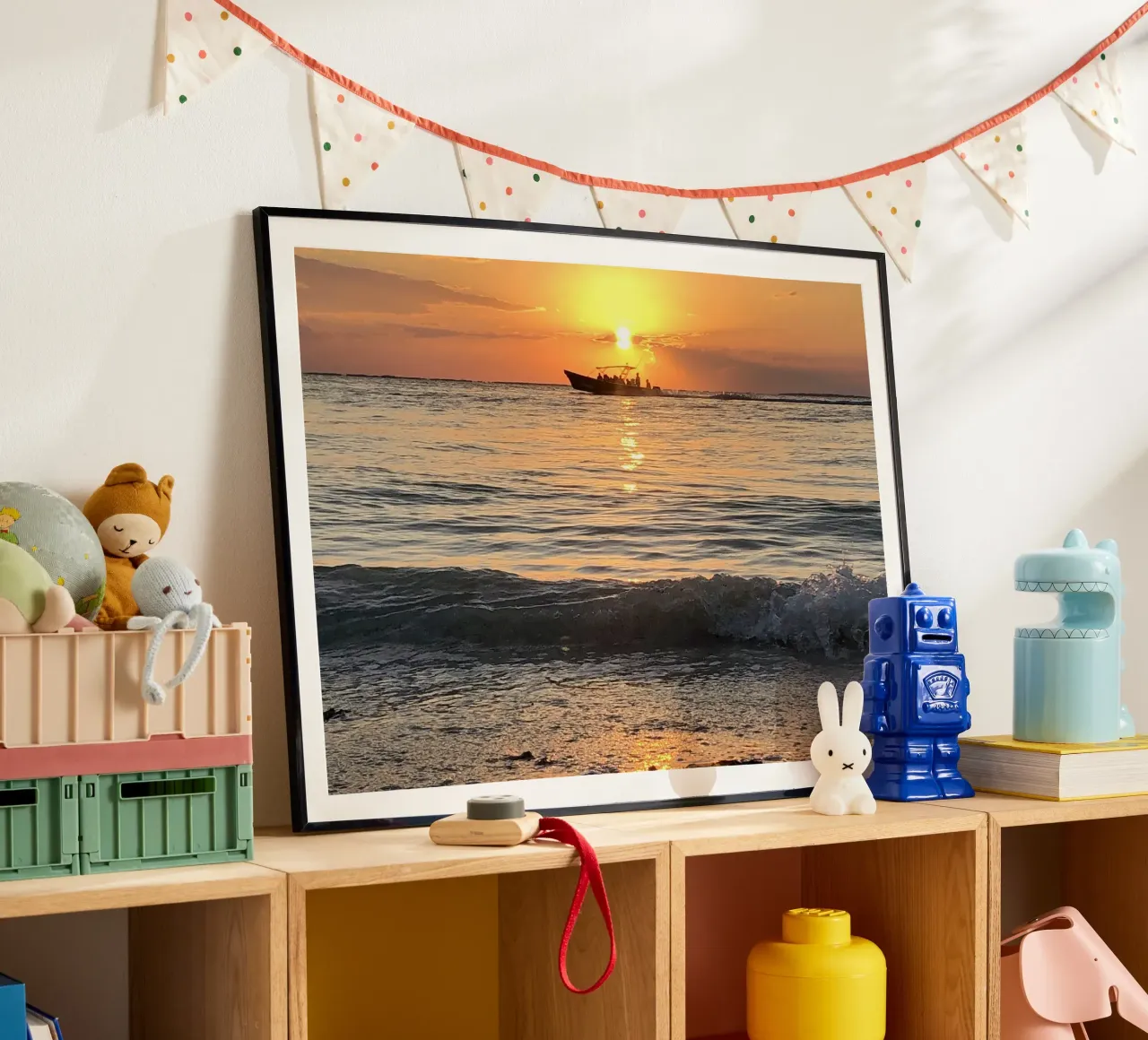 Sunset Holbox poster by JUNIQERIN photography by Dorothea Baur