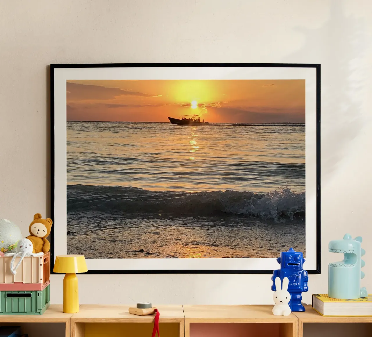 Sunset Holbox poster by JUNIQERIN photography by Dorothea Baur