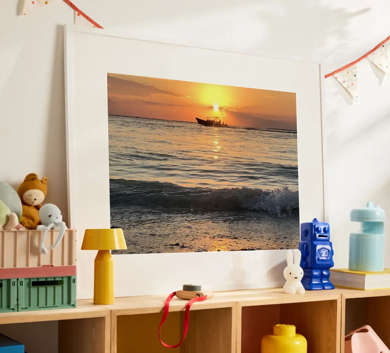 Sunset Holbox poster by JUNIQERIN photography by Dorothea Baur