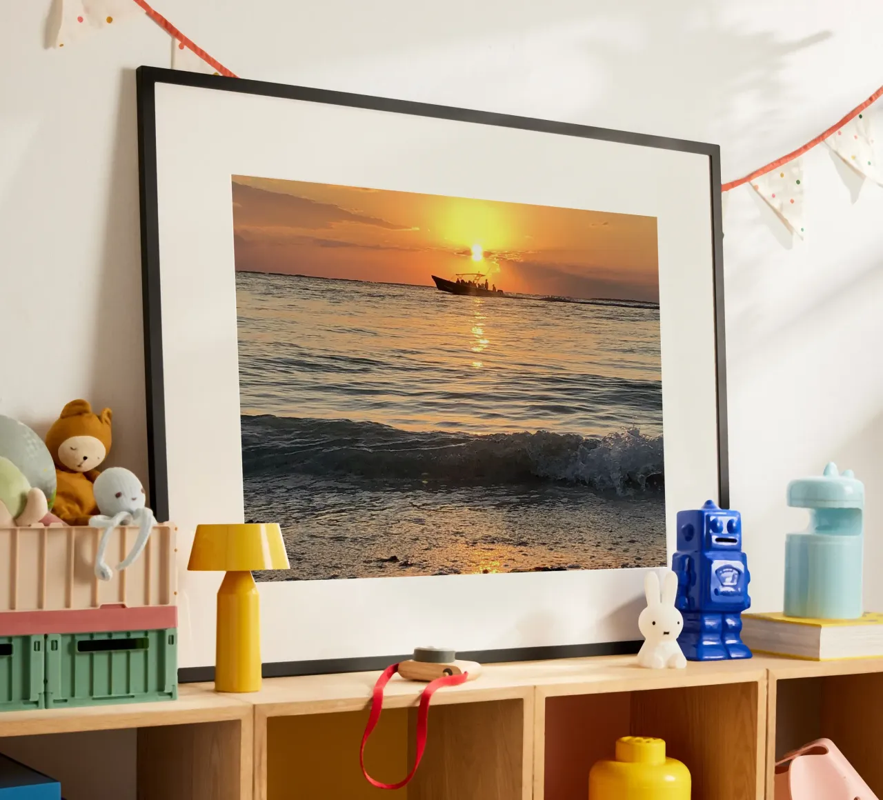 Sunset Holbox poster by JUNIQERIN photography by Dorothea Baur