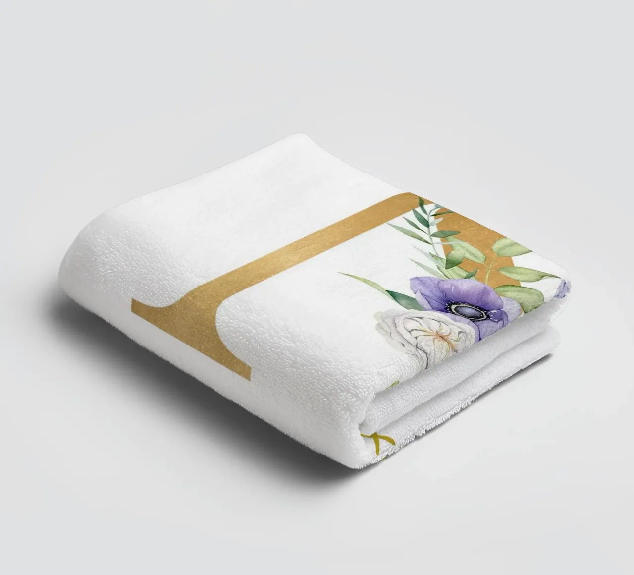 Letter N, Personalized Name Print, Personalized initial towel by The Custom Letter