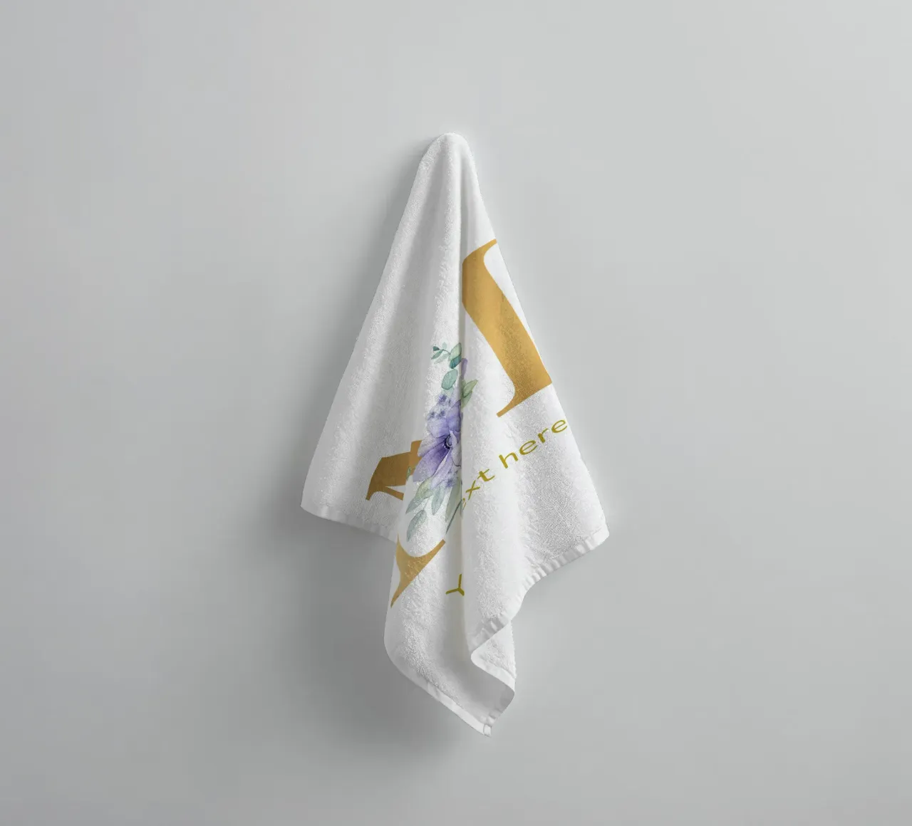 Letter M, Personalized Name Print, Personalized initial towel by The Custom Letter