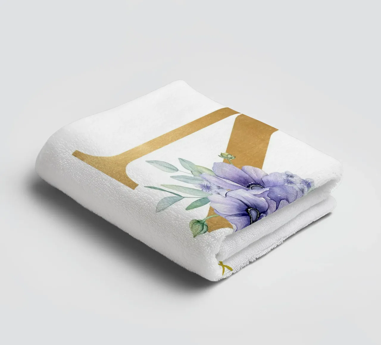 Letter M, Personalized Name Print, Personalized initial towel by The Custom Letter