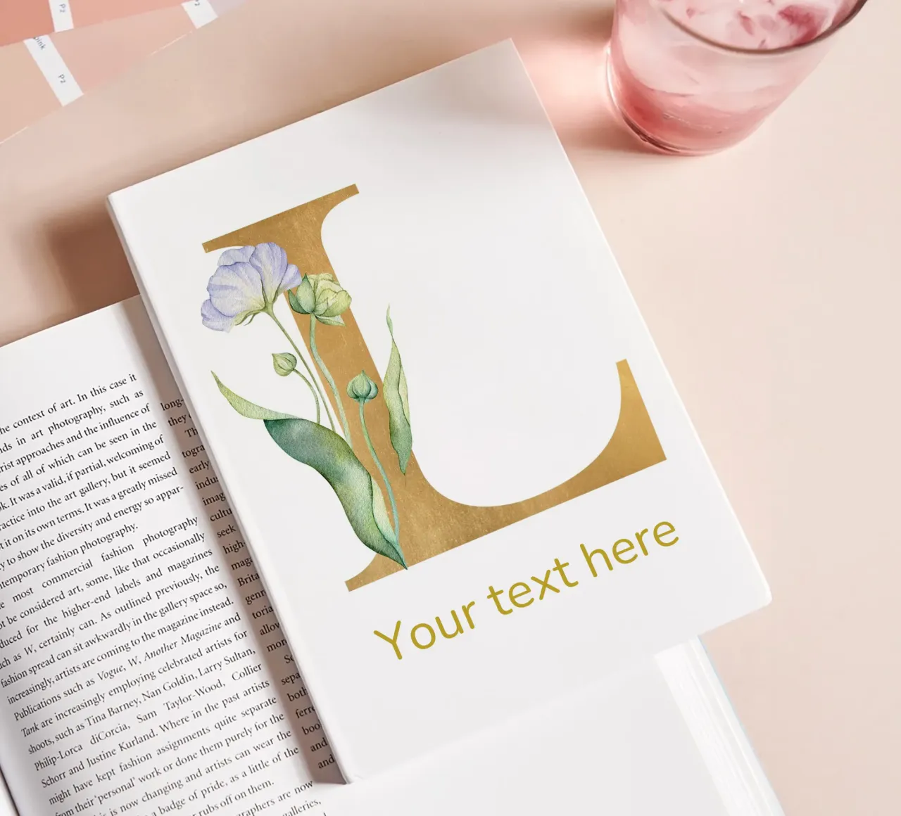 Letter L, Personalized Name Print, Personalized initial notebook by The Custom Letter