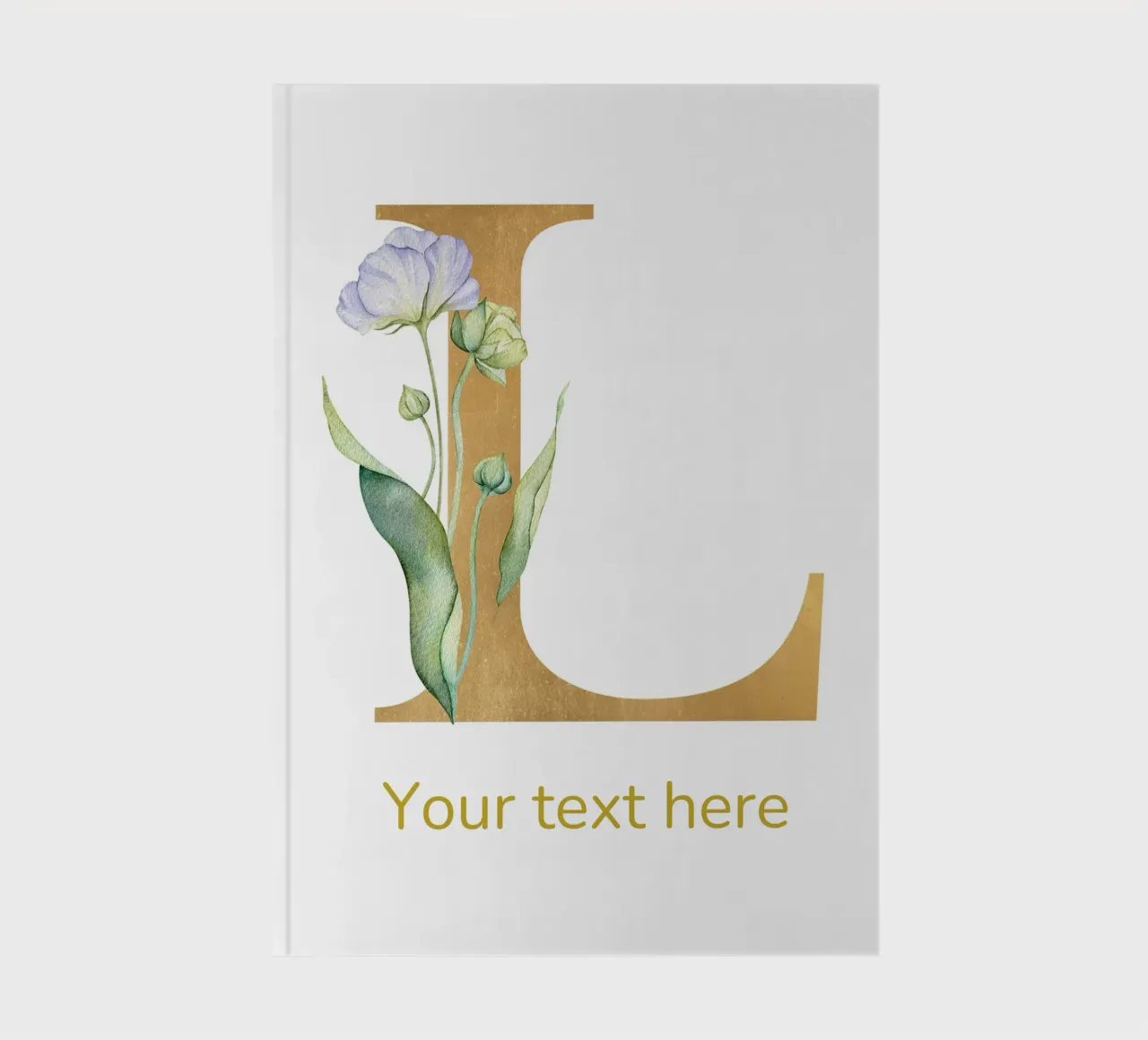 Letter L, Personalized Name Print, Personalized initial notebook by The Custom Letter