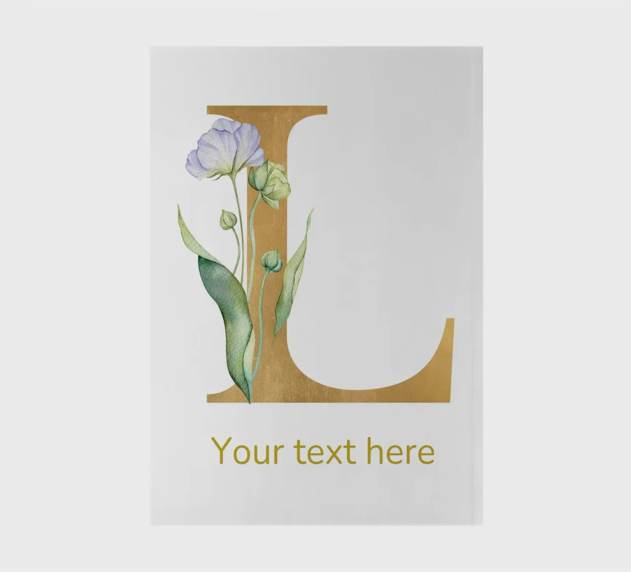 Letter L, Personalized Name Print, Personalized initial notebook by The Custom Letter