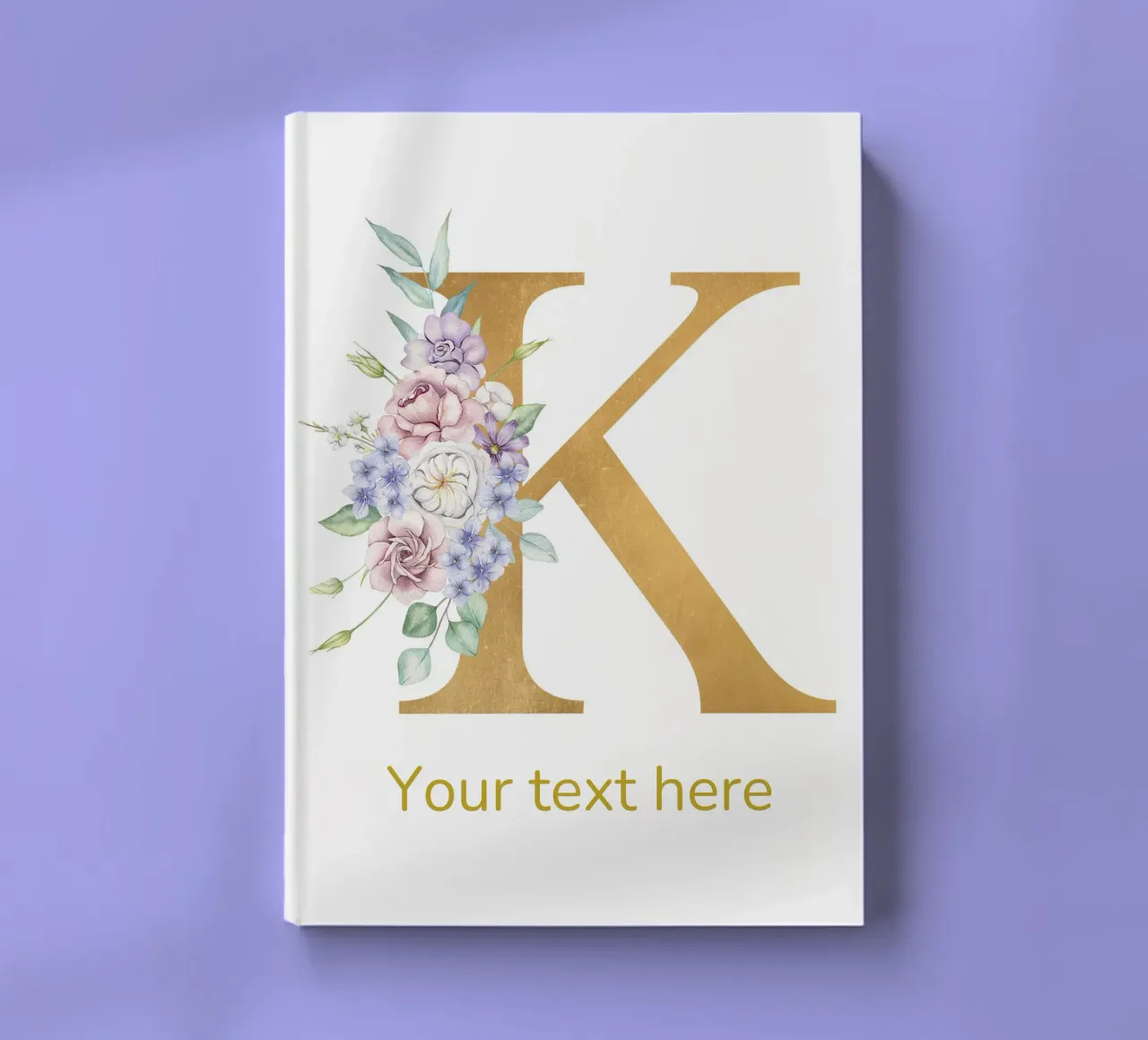 Letter K, Personalized Name Print, Personalized initial notebook by The Custom Letter