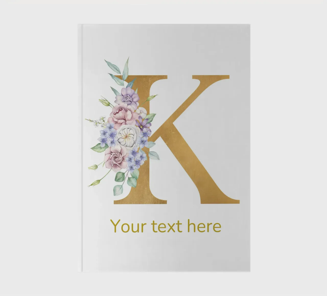 Letter K, Personalized Name Print, Personalized initial notebook by The Custom Letter