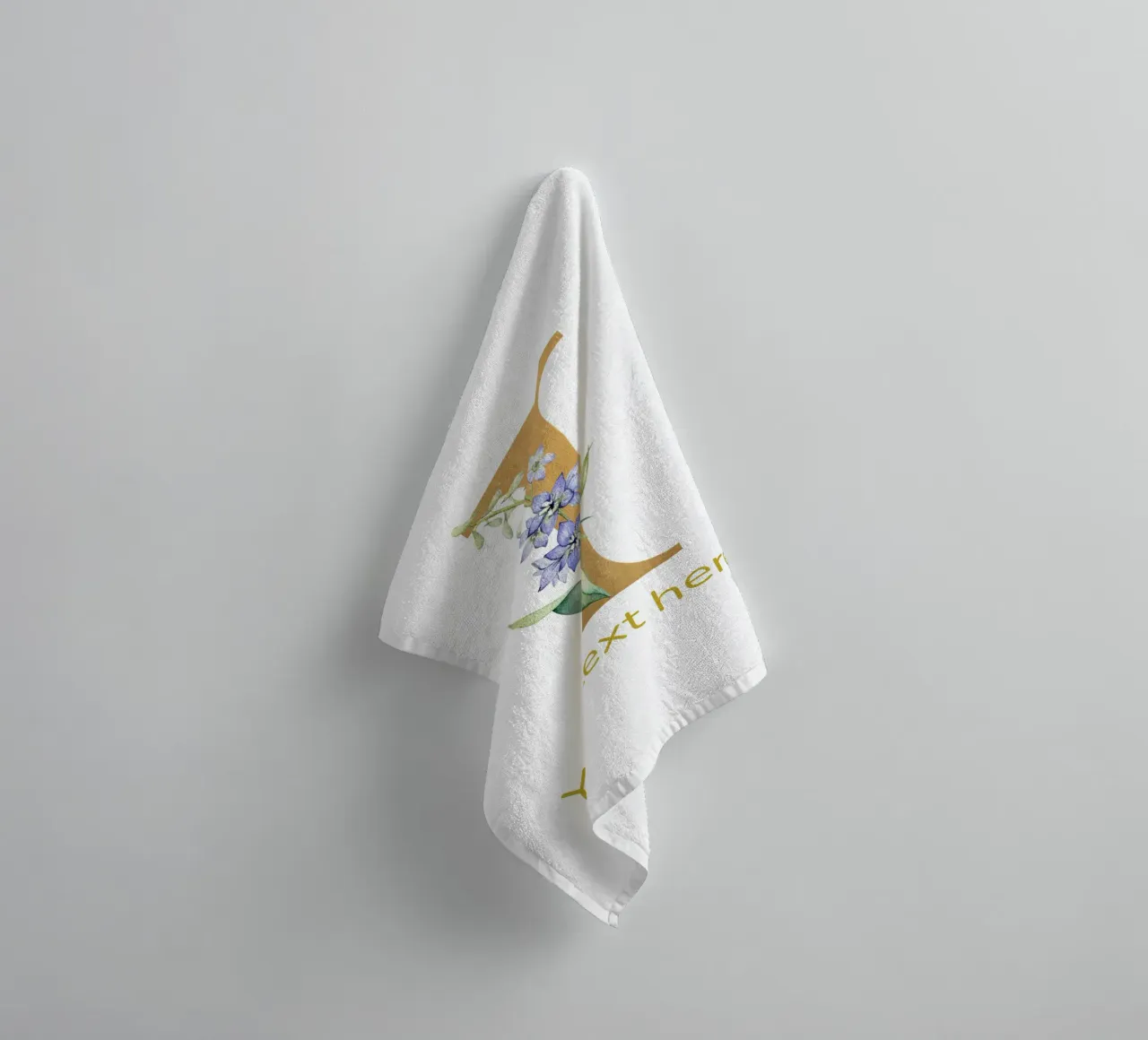 Letter I, Personalized Name Print, Personalized initial towel by The Custom Letter