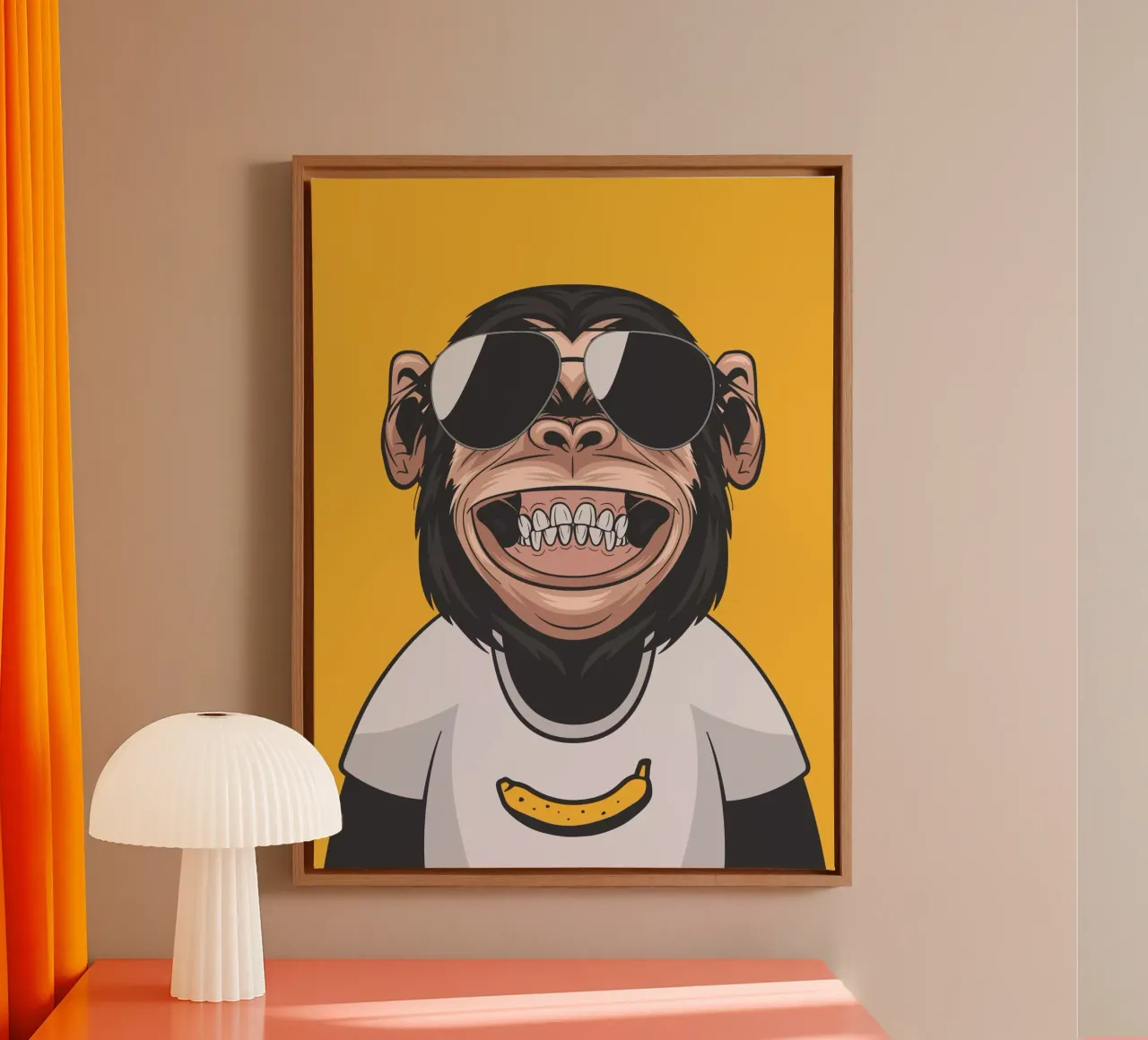 Smile! tela con Cornice a cassetta da Artsy Bessy