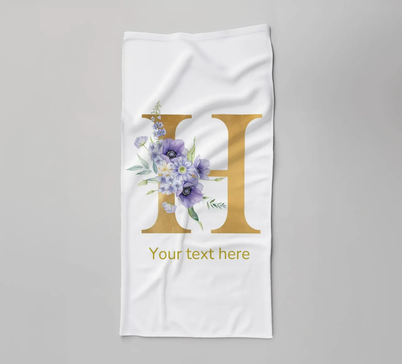 Buchstabe H, Personalisierter Namensdruck, Personalisierte Initiale Handtuch von The Custom Letter