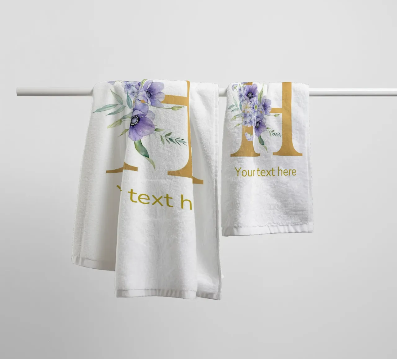 Buchstabe H, Personalisierter Namensdruck, Personalisierte Initiale Handtuch von The Custom Letter