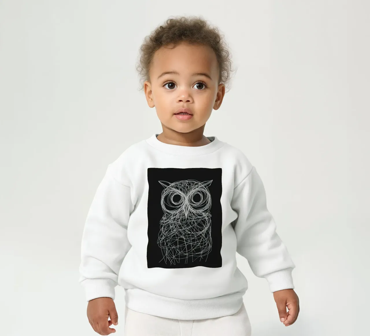 Gufo bianco felpa neonato da Chromatic Dreams