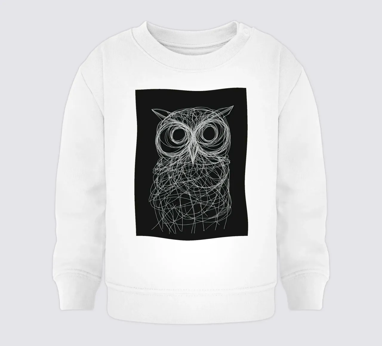 Gufo bianco felpa neonato da Chromatic Dreams