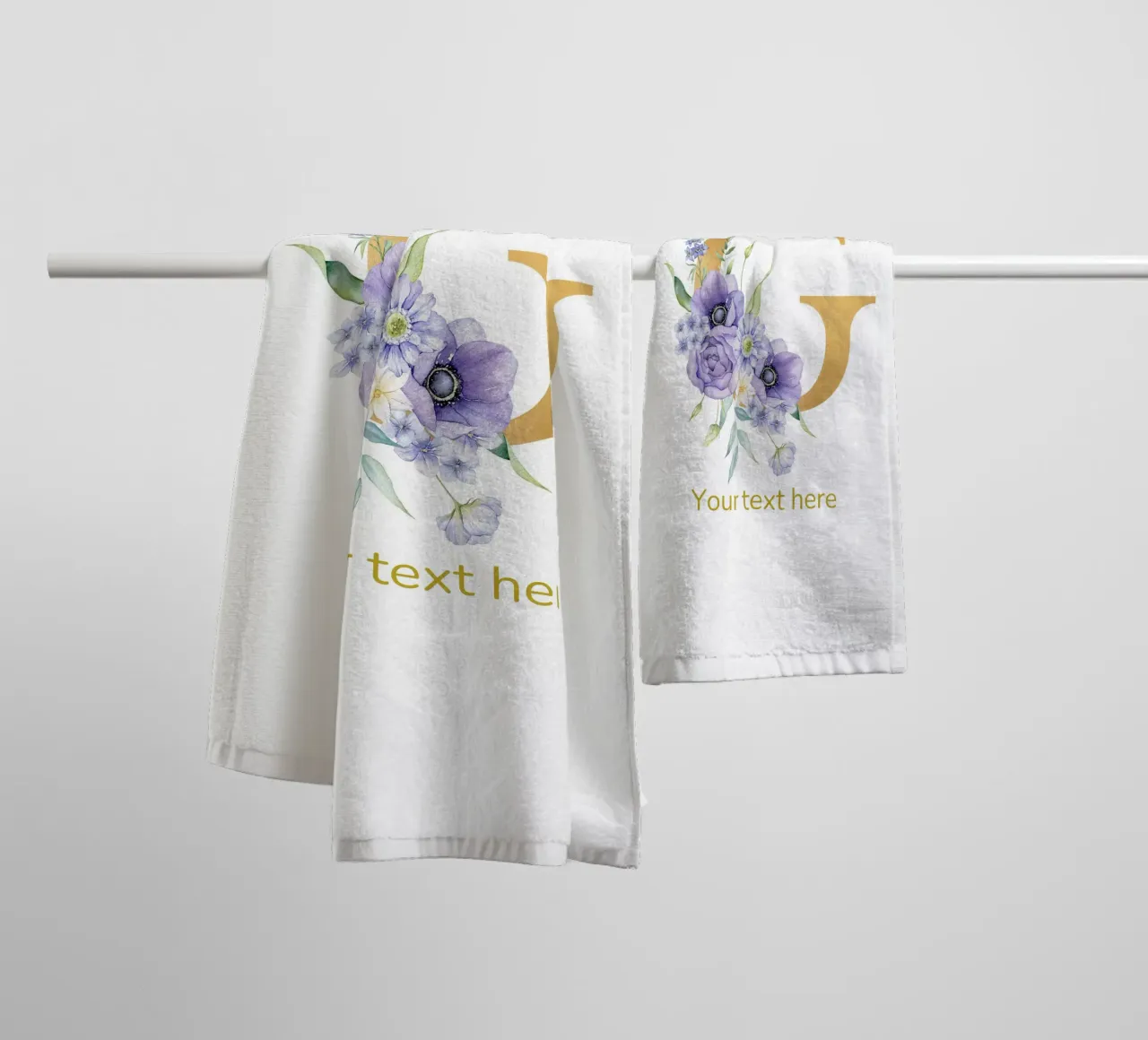 Letter G, Personalized Name Print, Personalized initial towel by The Custom Letter