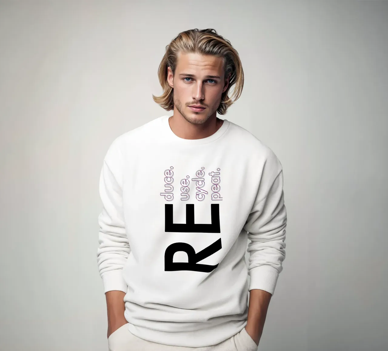 Réduire Réutiliser Recycler Répéter sweat de Gunawan Rb