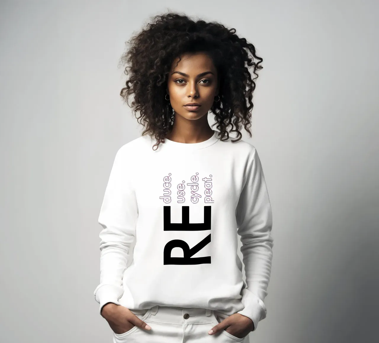 Réduire Réutiliser Recycler Répéter sweat de Gunawan Rb