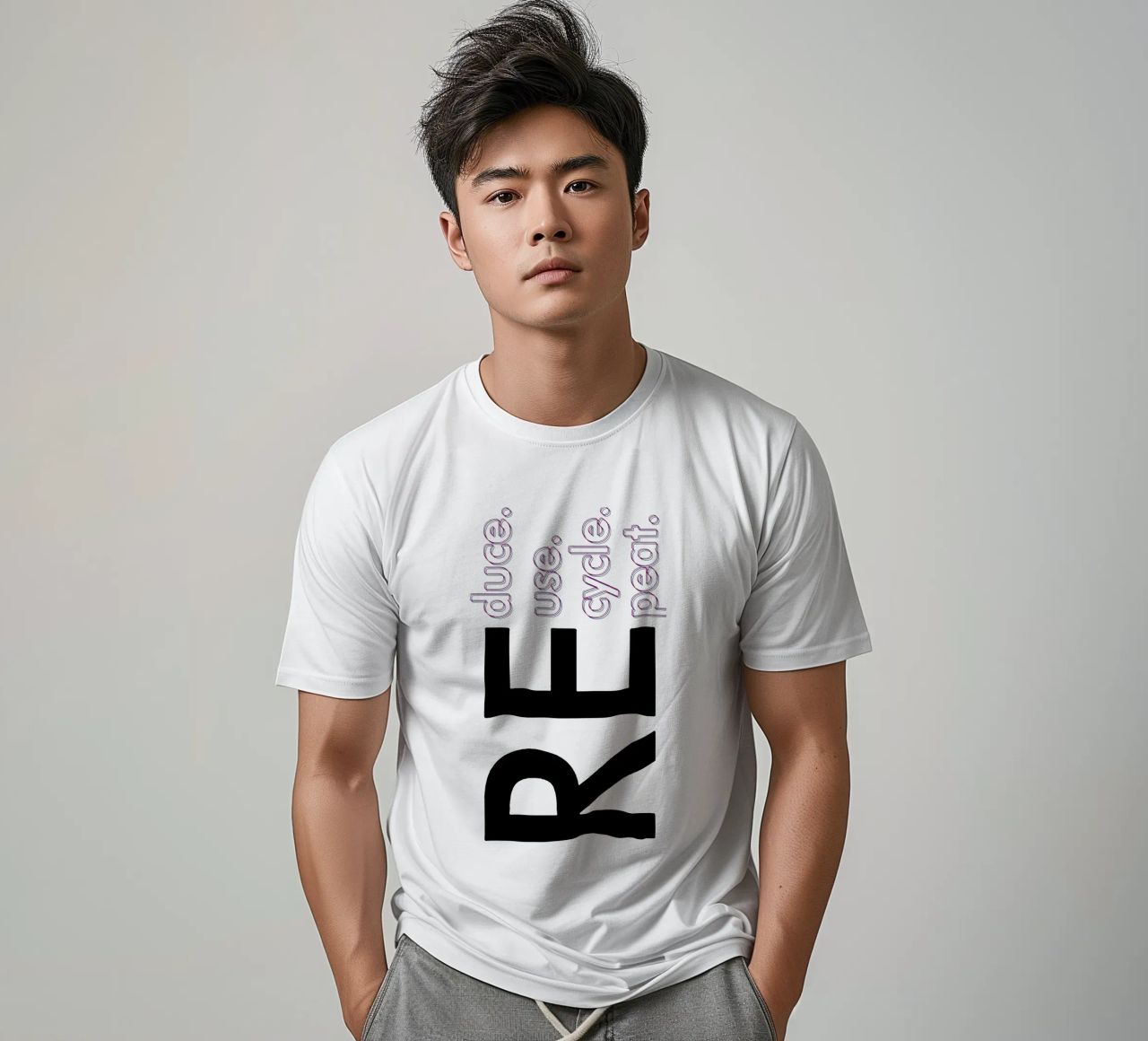 Reduce Reuse Recycle Repeat t-shirt by Gunawan Rb