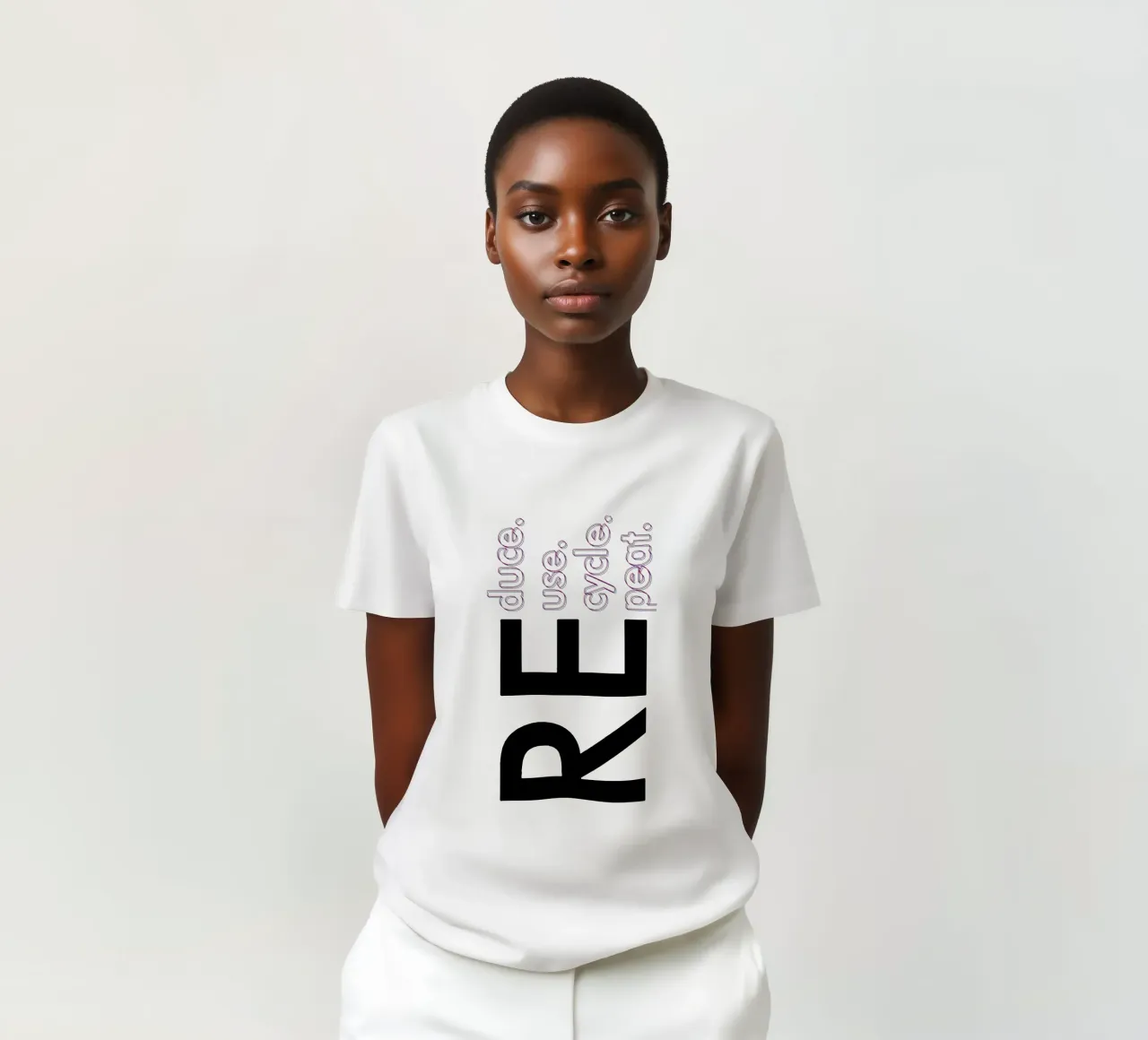 Reduce Reuse Recycle Repeat t-shirt by Gunawan Rb