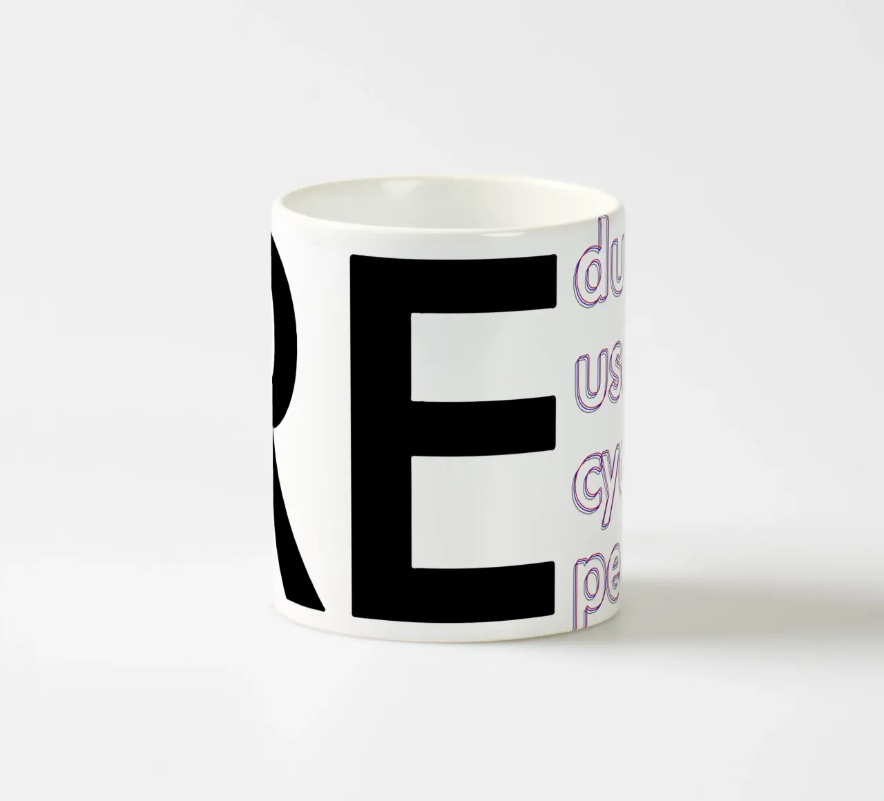 Reduce Reuse Recycle Repeat ceramic mug by Gunawan Rb