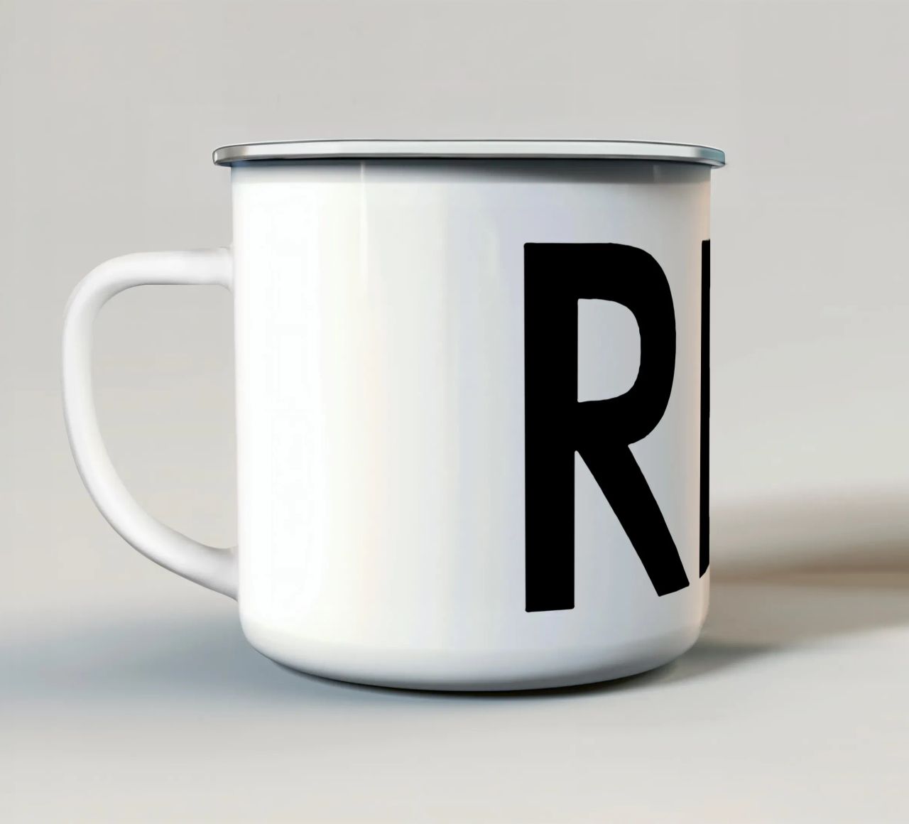 Reduce Reuse Recycle Repeat enamel mug by Gunawan Rb
