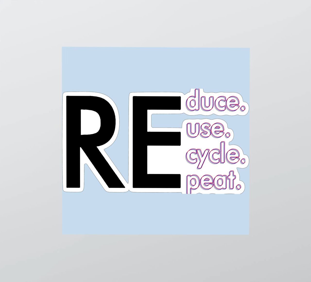 Reduce Reuse Recycle Repeat sticker by Gunawan Rb