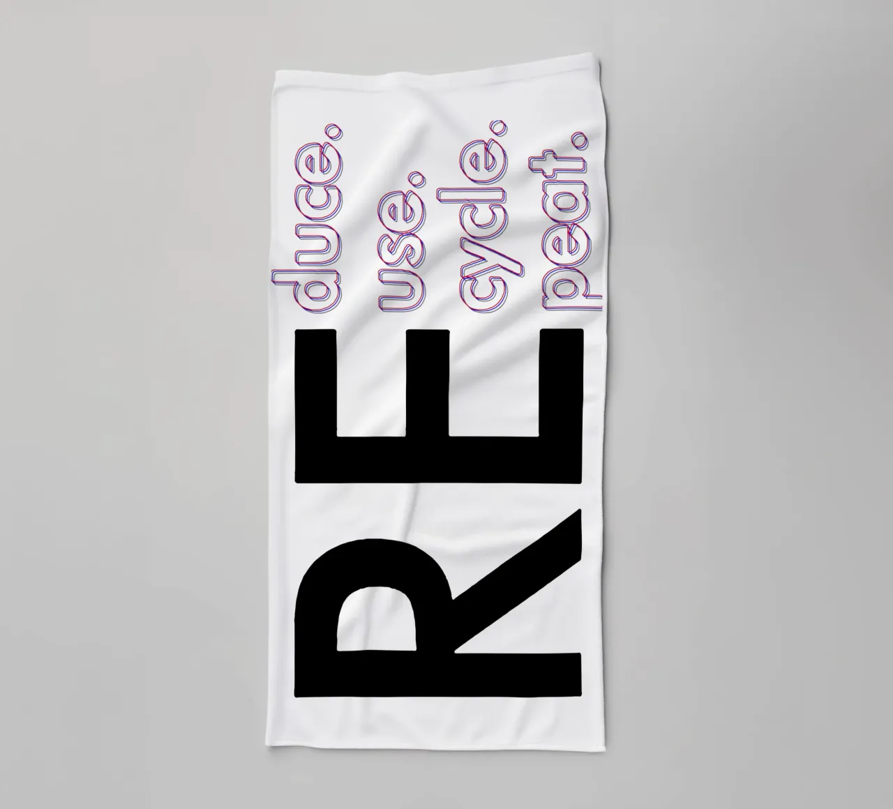 Reduce Reuse Recycle Repeat towel by Gunawan Rb