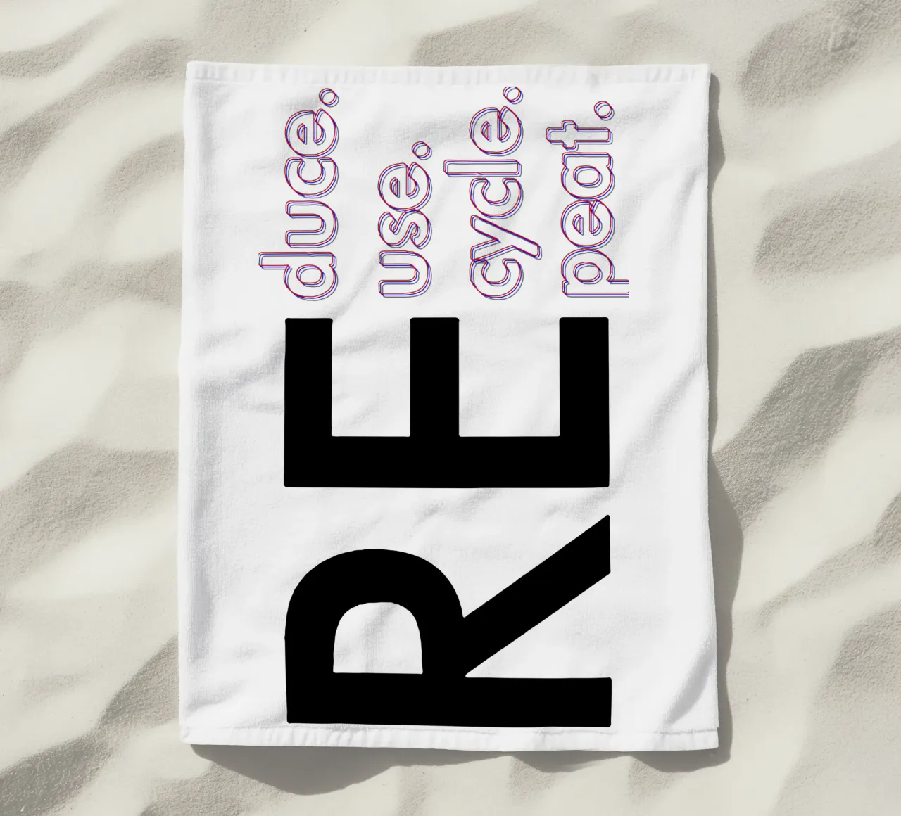 Ridurre Riutilizzare Riciclare Ripetere telo mare da Gunawan Rb