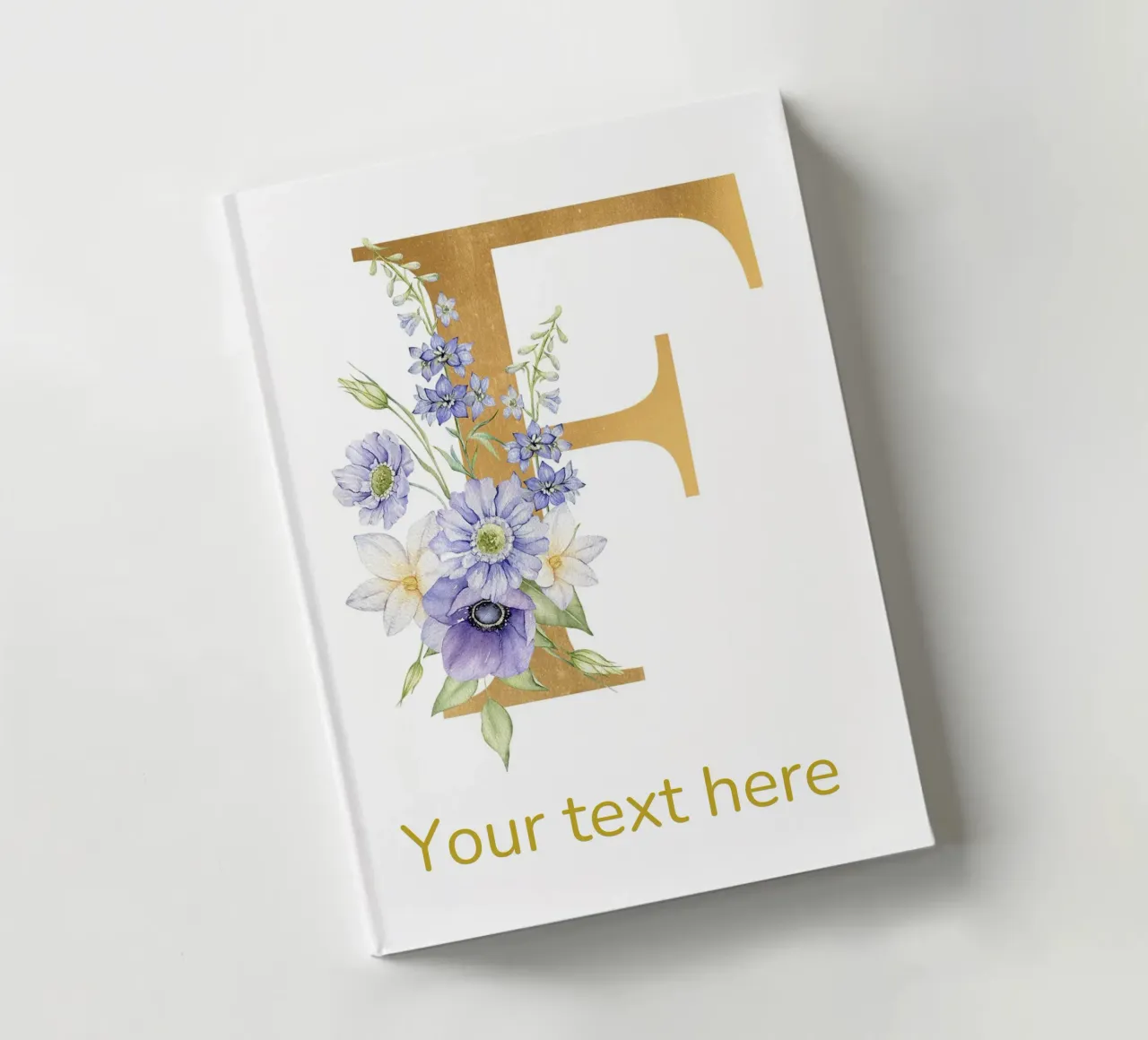 Letter F, Personalized Name Print, Personalized initial notebook by The Custom Letter