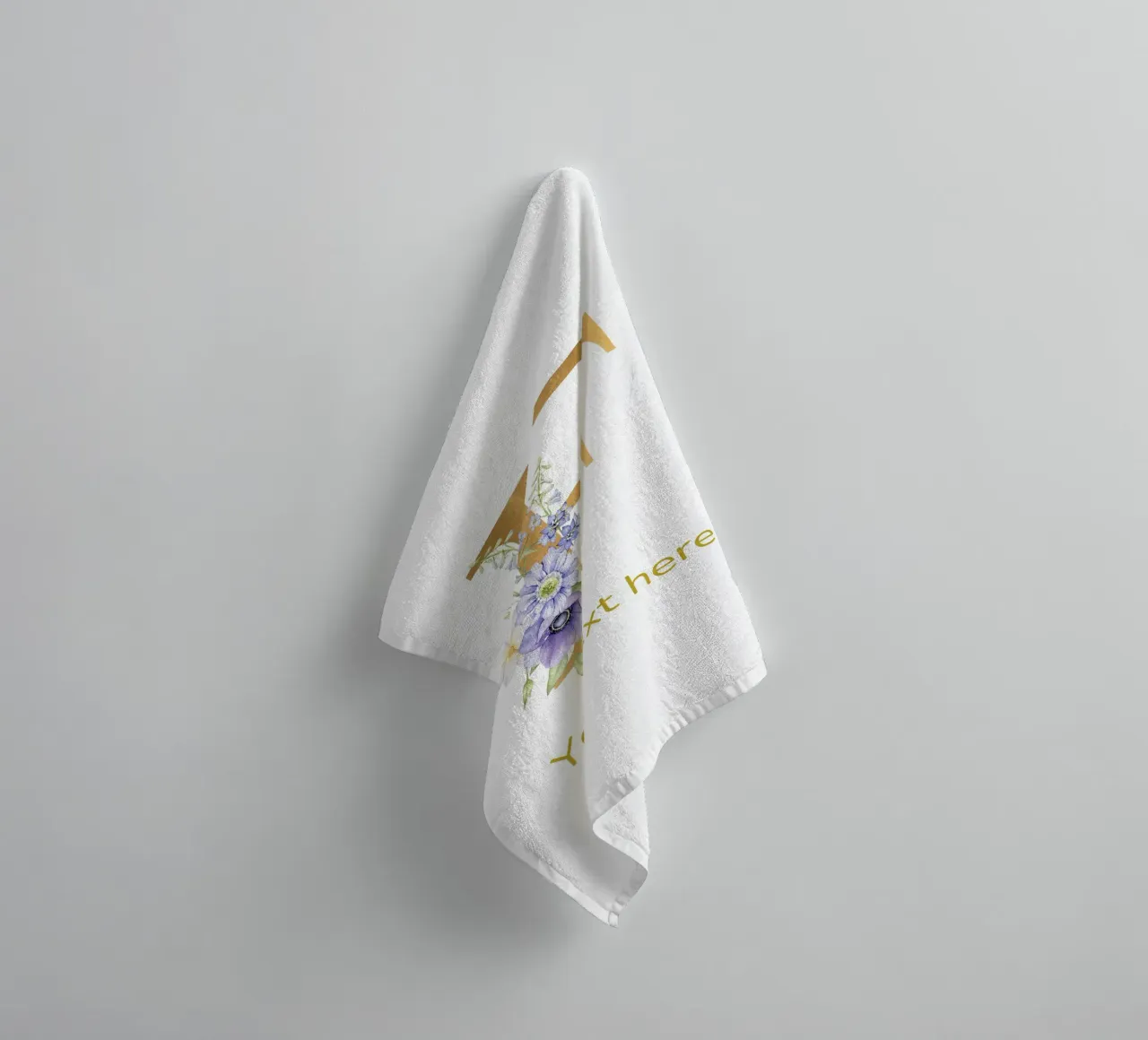 Letter F, Personalized Name Print, Personalized initial towel by The Custom Letter