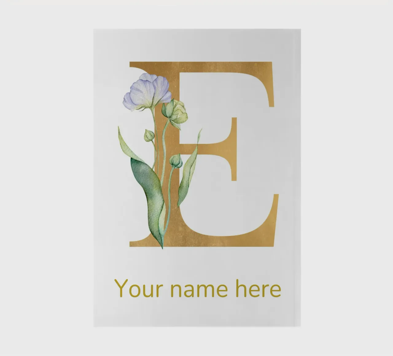 Buchstabe E, Personalisierter Namensdruck, Personalisierte Initiale Notizbuch von The Custom Letter