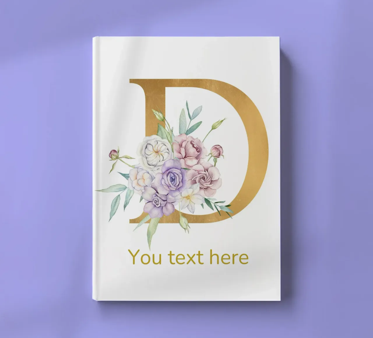 Letter D, Personalized Name Print, Personalized initial notebook by The Custom Letter