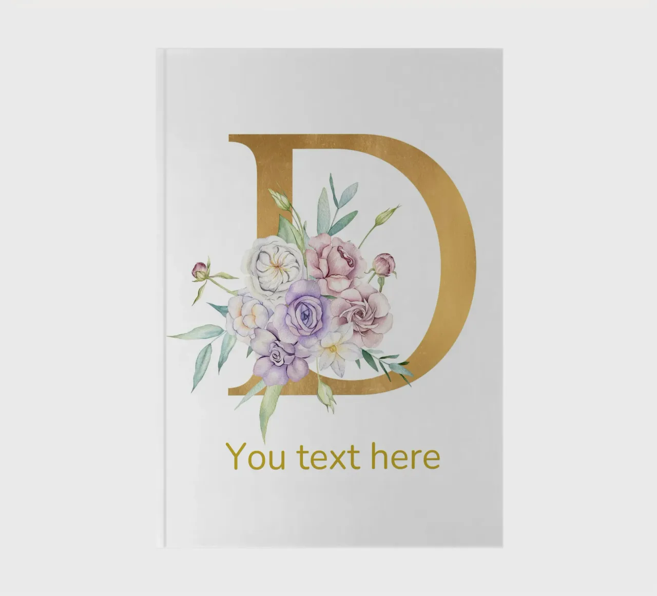 Letter D, Personalized Name Print, Personalized initial notebook by The Custom Letter
