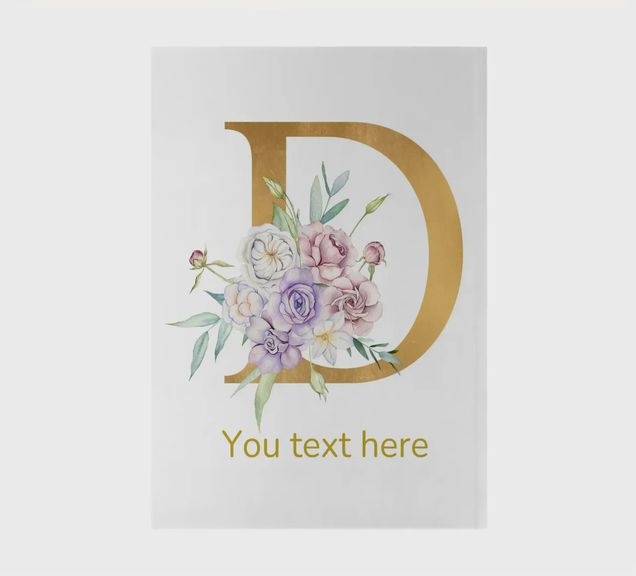 Letter D, Personalized Name Print, Personalized initial notebook by The Custom Letter