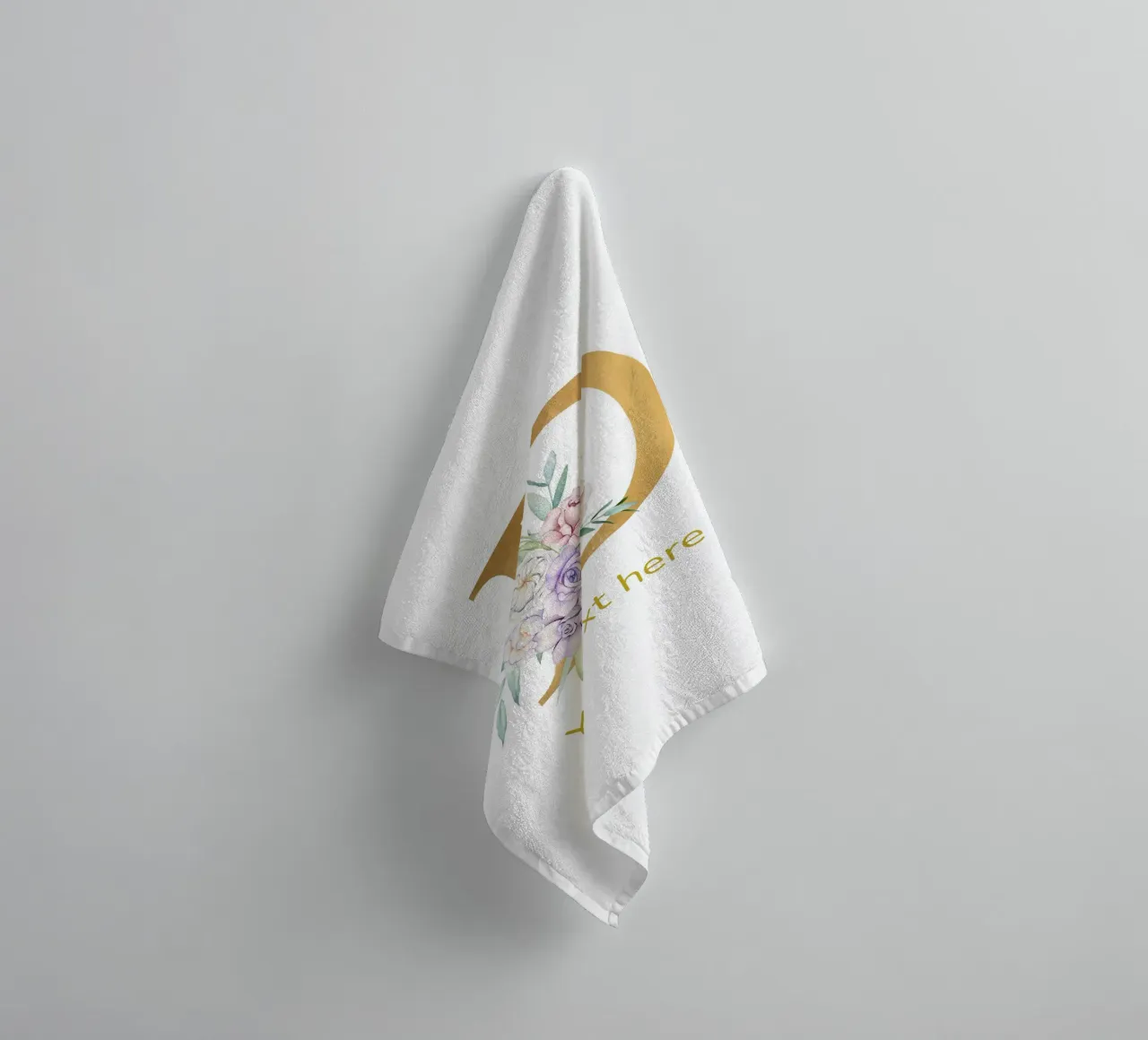 Letter D, Personalized Name Print, Personalized initial towel by The Custom Letter