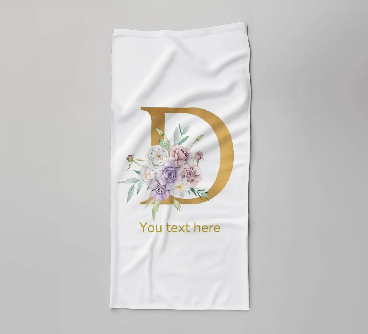 Letter D, Personalized Name Print, Personalized initial towel by The Custom Letter