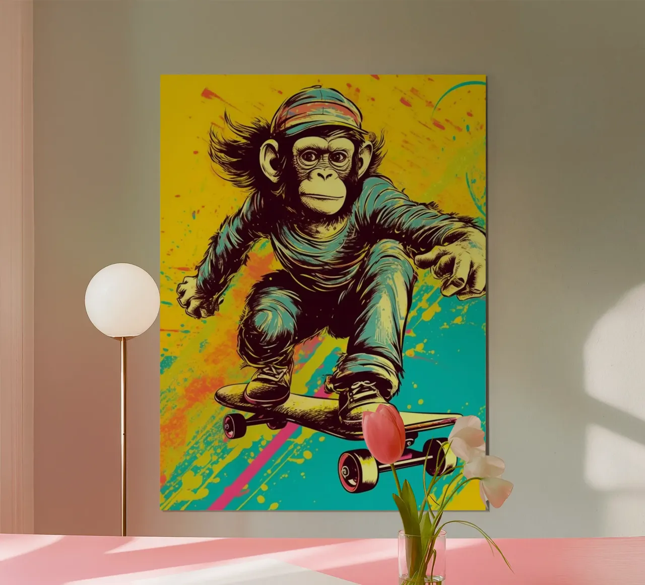Skater Chimp poster da Artsy Bessy