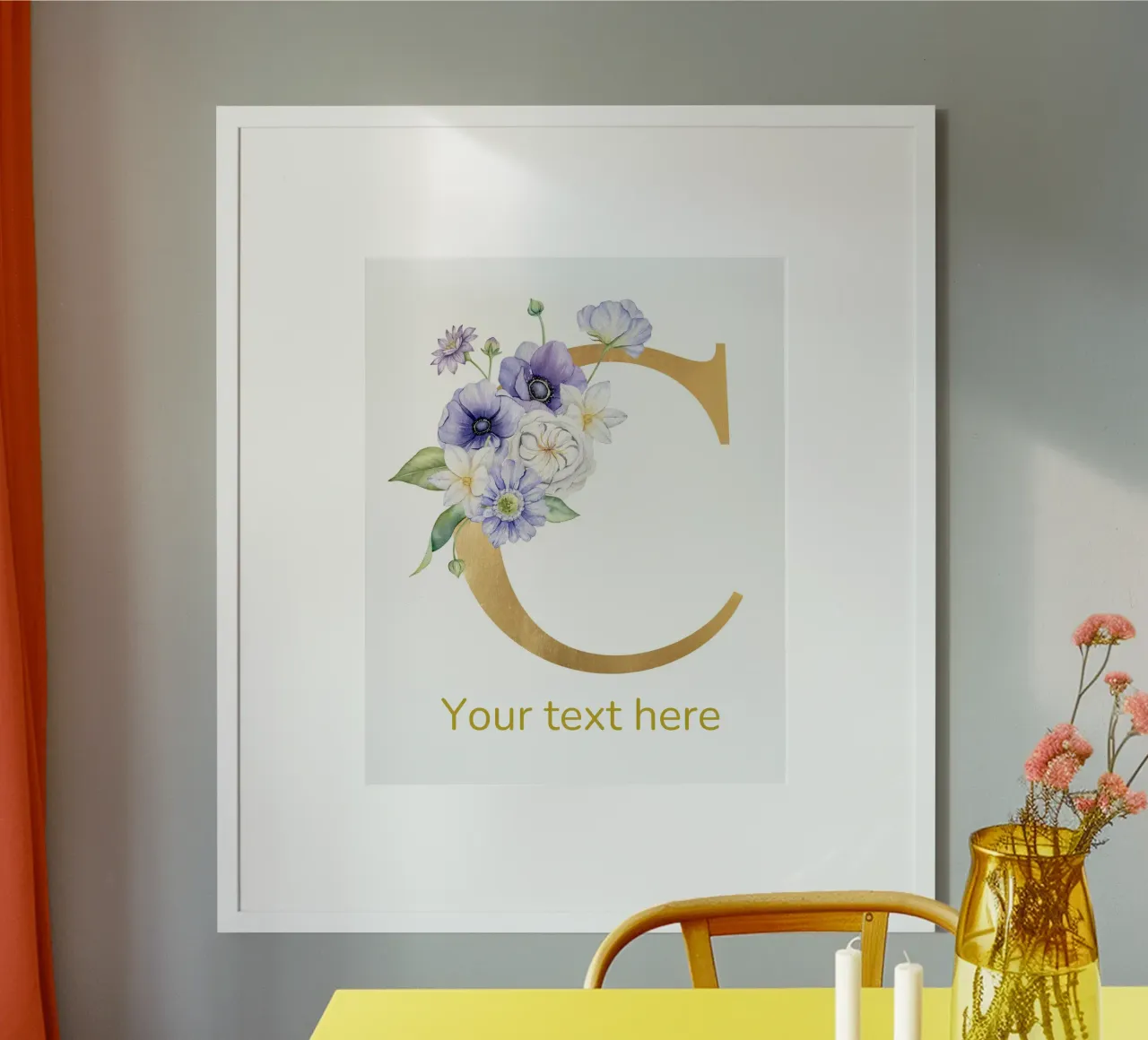 Letter C, Personalized Name Print, Personalized initial hahnemühle by The Custom Letter