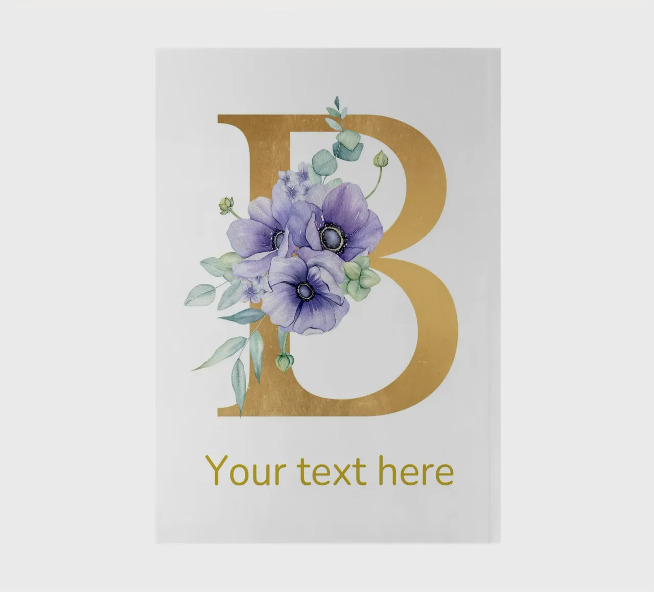 Letter B, Personalized Name Print, Personalized initial notebook by The Custom Letter