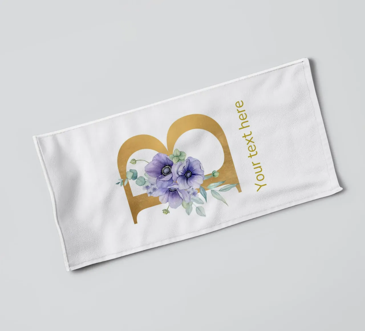 Lettre B, Impression nom personnalisé, Initiale personnalisée serviette de bain de The Custom Letter