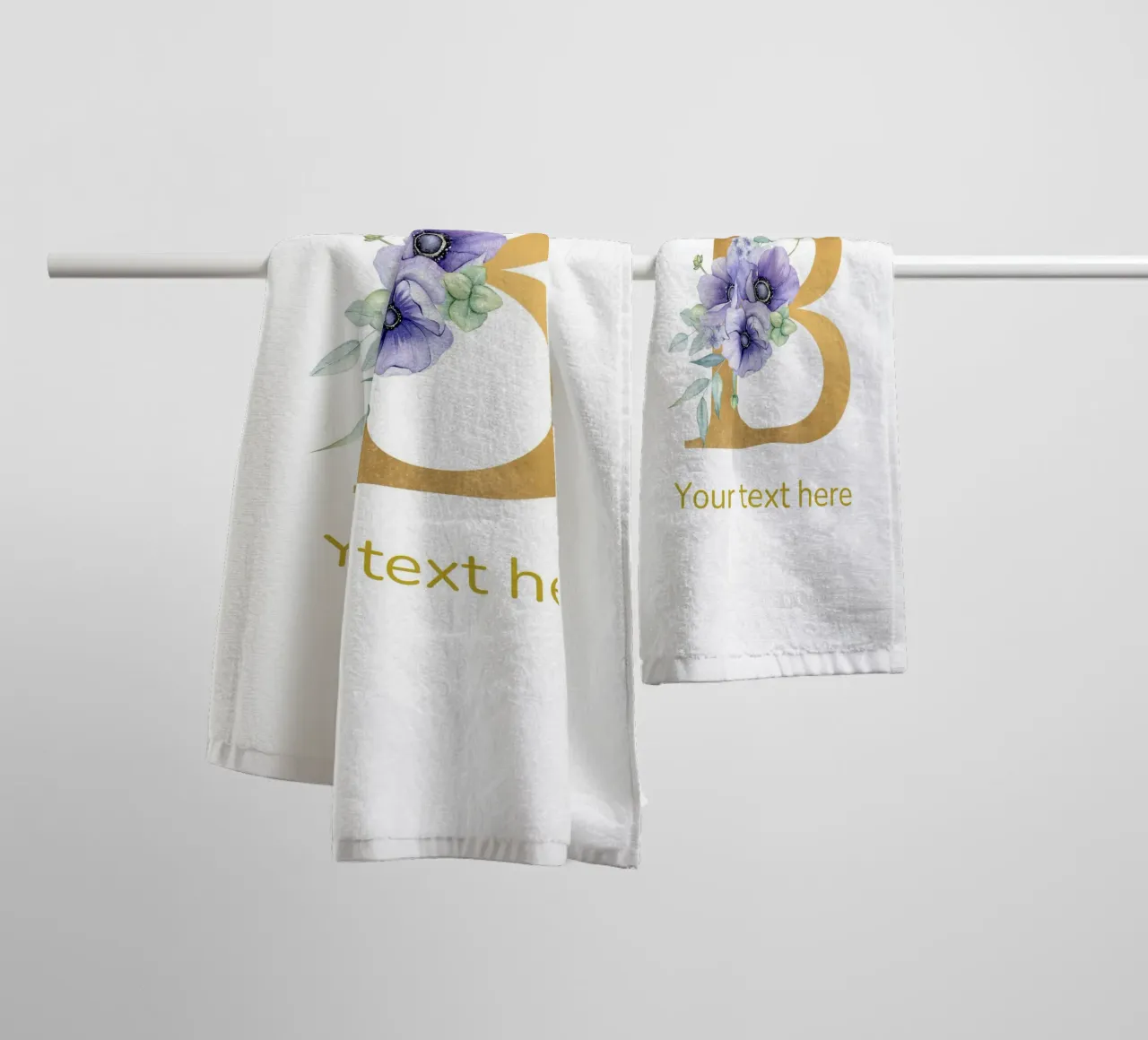 Lettre B, Impression nom personnalisé, Initiale personnalisée serviette de bain de The Custom Letter