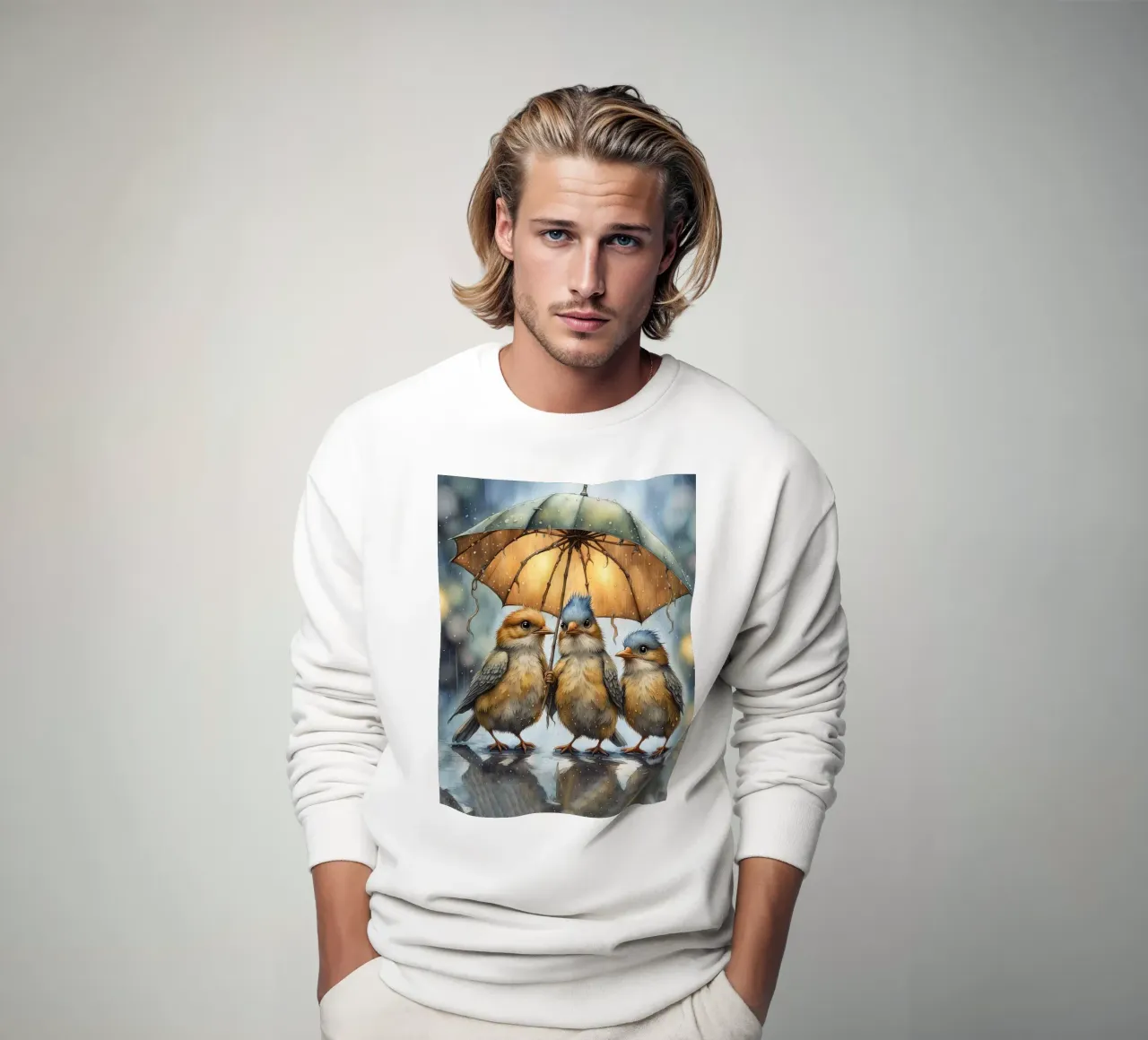 I tre con l'ombrello. felpa da 🎁 ARTVI-SHOP
