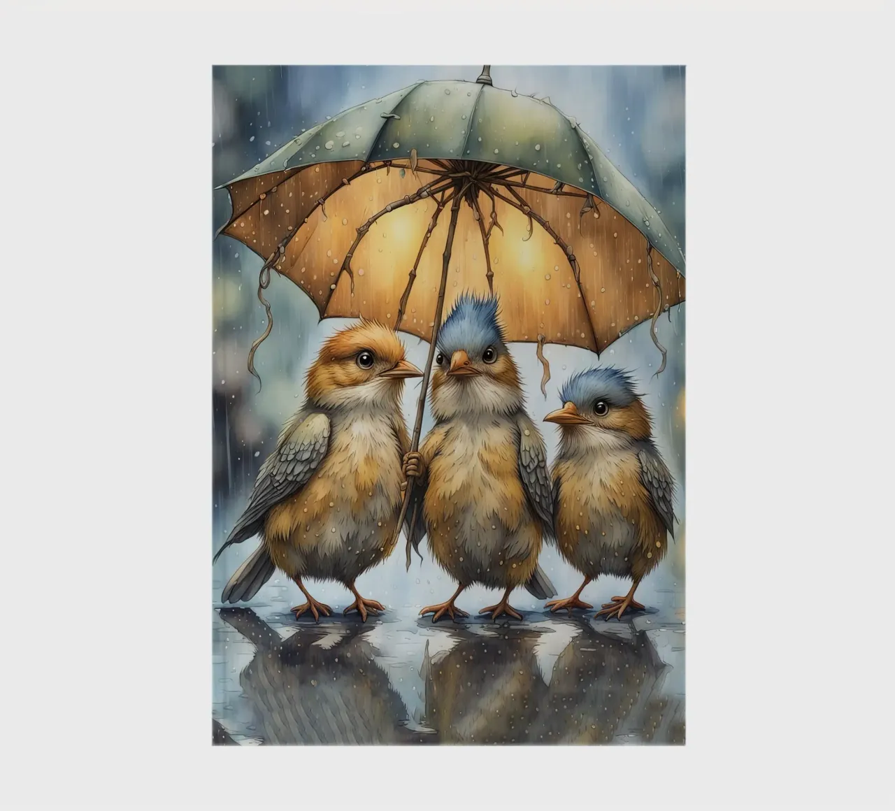 The three with the umbrella. notebook by 🎁 NOBELART
