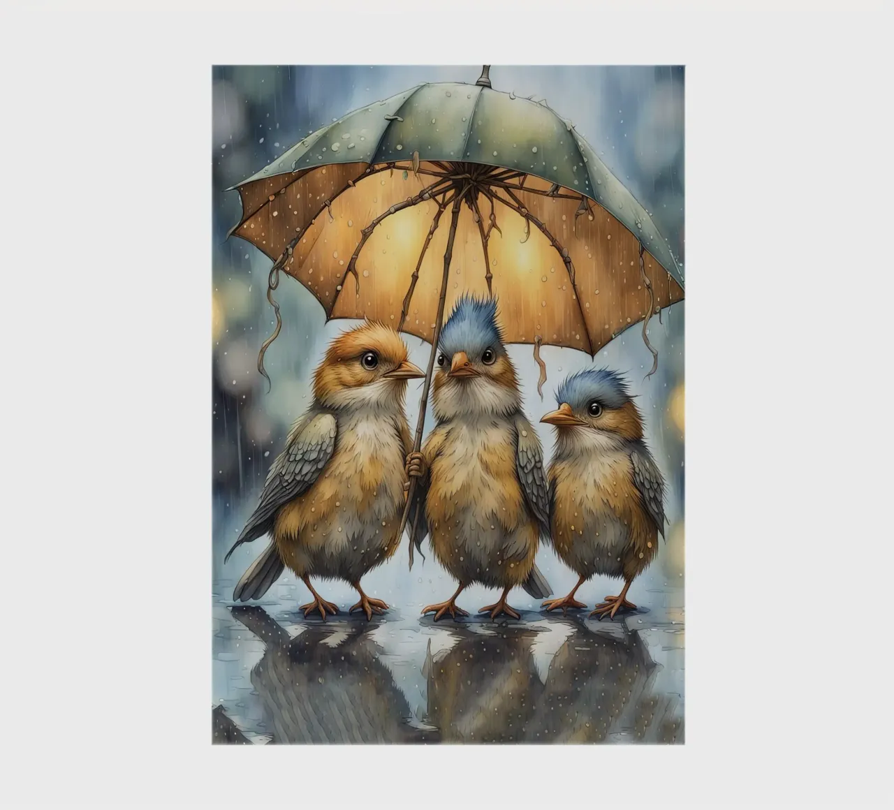 The three with the umbrella. notebook by 🎁 NOBELART