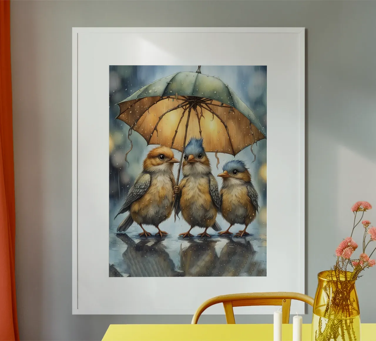 I tre con l'ombrello. poster da 🎁 ARTVI-SHOP