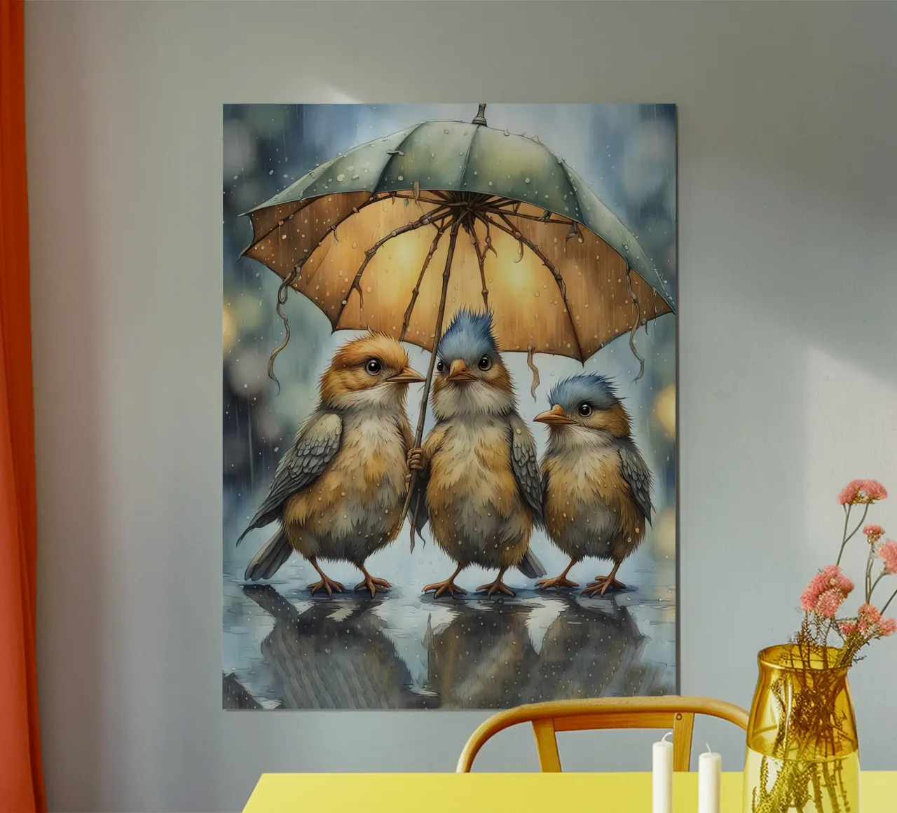 I tre con l'ombrello. poster da 🎁 ARTVI-SHOP