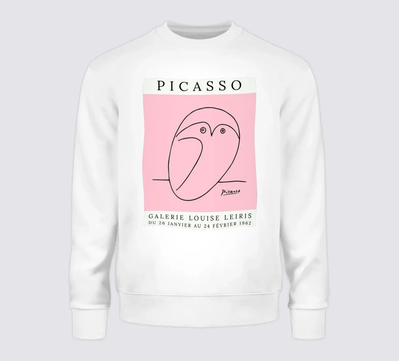 schizzo di gufo pablo picasso felpa da walker shop