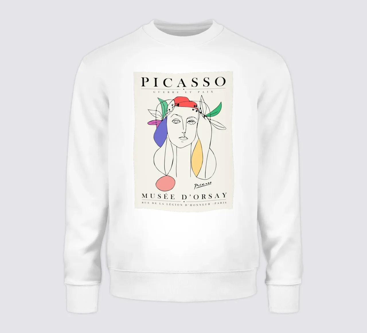 donna con corona di fiori pablo picasso felpa da walker shop